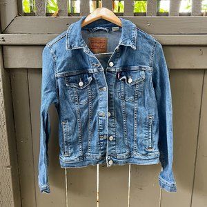 Levi's Denim Trucker Jacket Women's Sz Large Excellent Condition